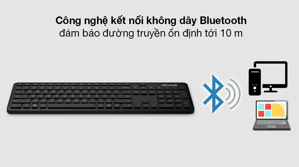 Bàn Phím Bluetooth Microsoft QSZ-00017 ghép nối nhanh với tivi LG, tăng tiện ích điều khiển