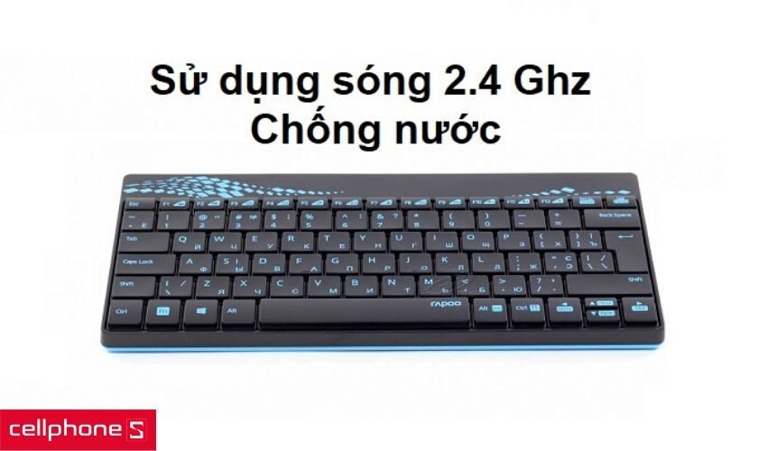 Bàn phím không dây Rapoo 800 với khả năng chống nước