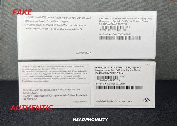 Bao bì sản phẩm tai nghe AirPod chính hãng được làm tỉ mỉ