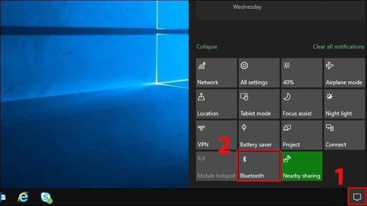 Bật Bluetooth trên máy tính Windows