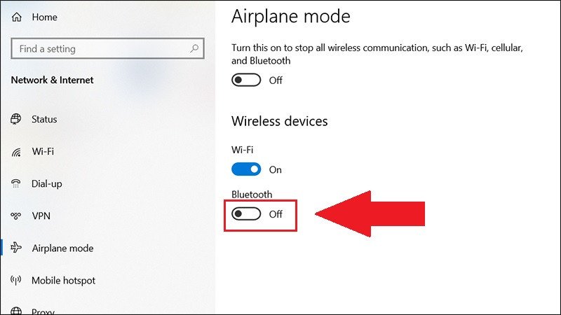 Cách xử lý khi gặp lỗi không có nút bật tắt Bluetooth trên Win 10