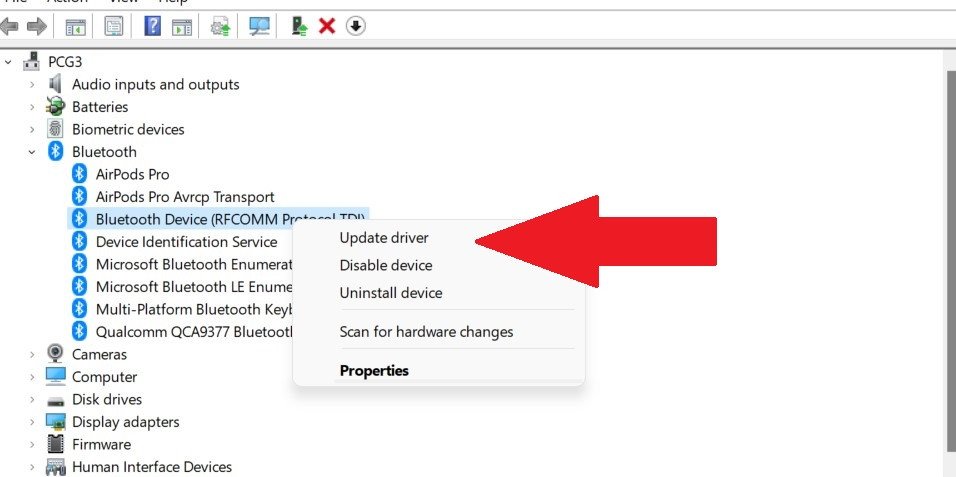 Cập nhật driver Bluetooth để sửa lỗi không bật được Bluetooth trên Win 10