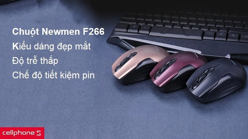 Chuột Bluetooth Newmen F266 tiết kiệm pin hiệu quả