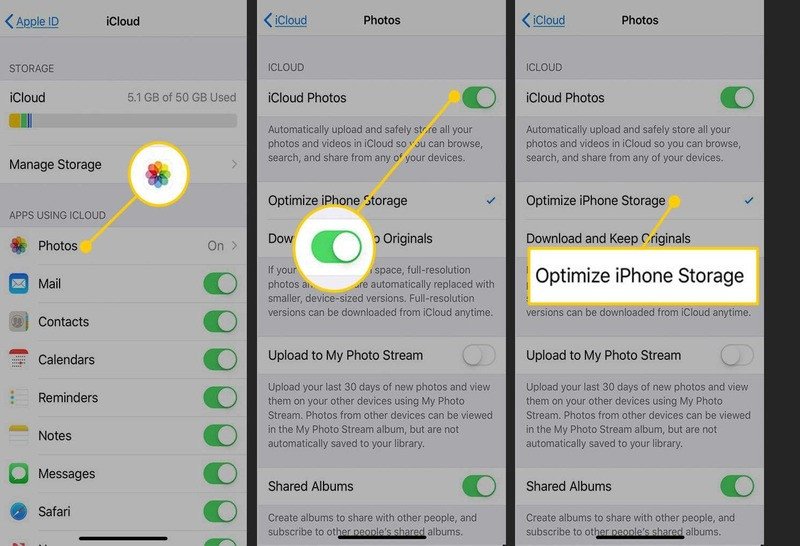 Chuyển ảnh bằng iCloud