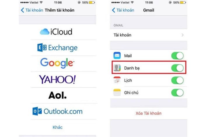 Chuyển danh bạ iPhone sang Android bằng Google