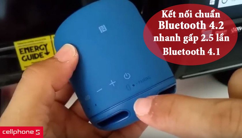 Công nghệ kết nối Bluetooth 4.2 trên loa Sony SRS-XB12 mang lại trải nghiệm ổn định