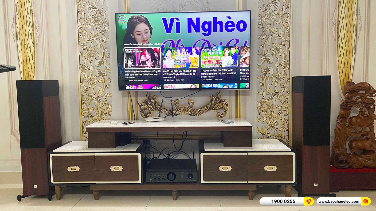 Dàn nghe nhạc JBL giá trị cao tại nhà khách hàng ở Hải Phòng