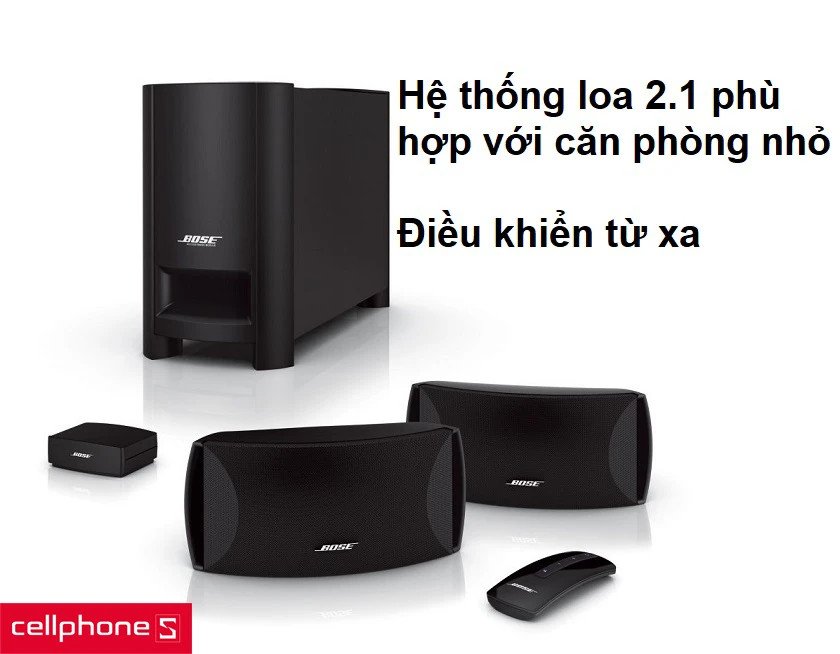 Dòng loa Bose CineMate mang lại không gian rạp hát tại nhà