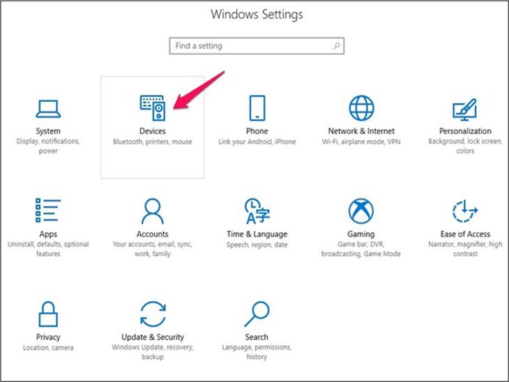 Giao diện cài đặt Bluetooth trên laptop Windows 10