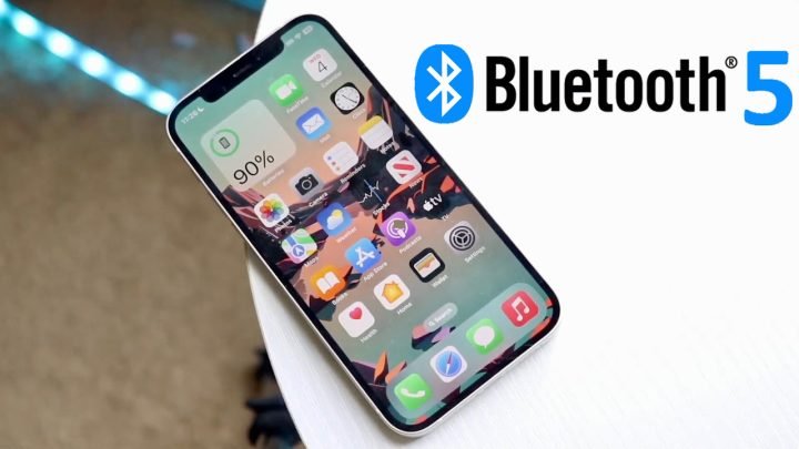 Giao diện logo Bluetooth 5.0 thể hiện công nghệ kết nối không dây