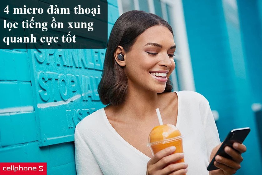 Hệ thống 4 micro của tai nghe Jabra Elite 75T cho chất lượng đàm thoại vượt trội