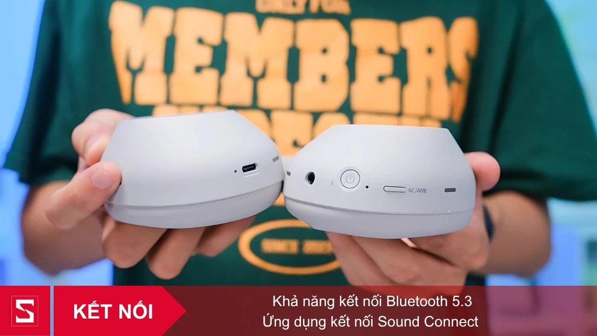 Hình ảnh màn hình điện thoại đang hiển thị ứng dụng Sony | Headphones Connect với giao diện điều khiển tai nghe Sony WH-1000XM6