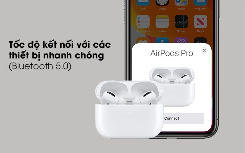 Hộp sạc tai nghe AirPods Pro mở nắp, sẵn sàng kết nối nhanh chóng