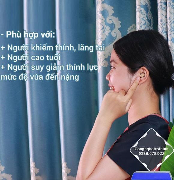 hộp sạc và phụ kiện tai nghe trợ thính siêu nhỏ