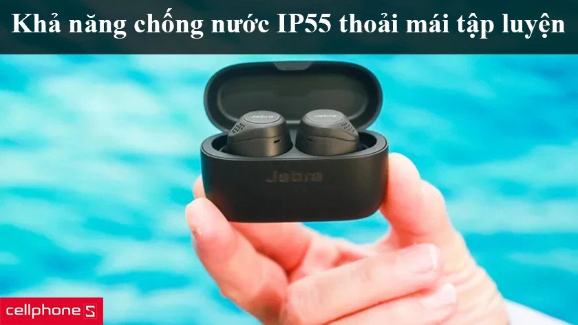 Jabra Elite 75T với chứng nhận chống nước và bụi IP55