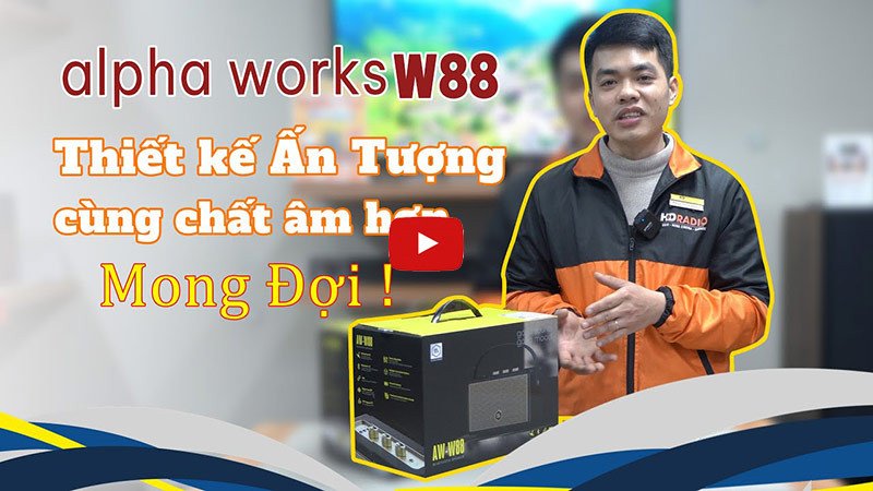 Loa Alpha Works W88 phong cách retro, âm thanh cuốn hút