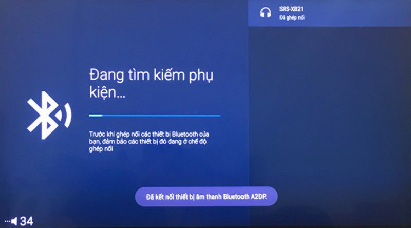 Loa bluetooth đã được kết nối thành công với tivi Samsung