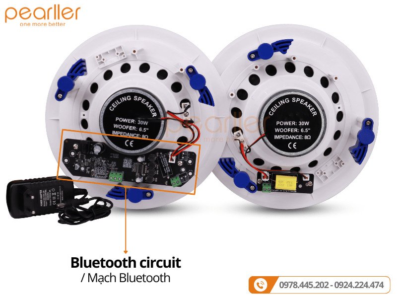 Loa chính âm trần bluetooth với mạch thu tín hiệu không dây