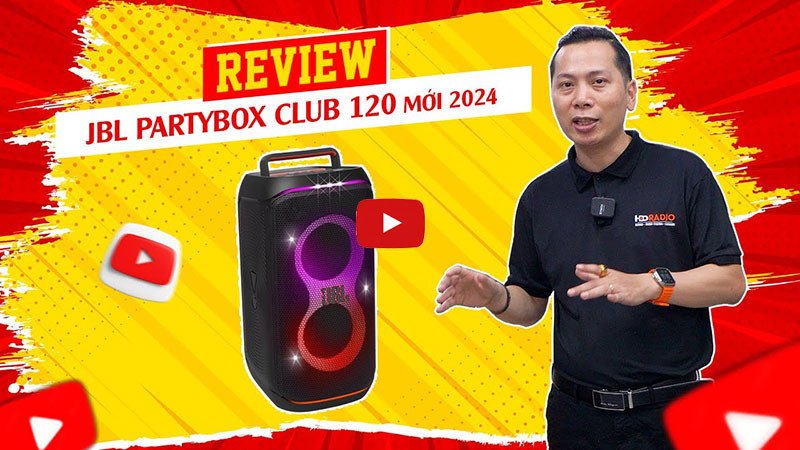 Loa JBL PartyBox Club 120 với hệ thống đèn LED và âm thanh sống động