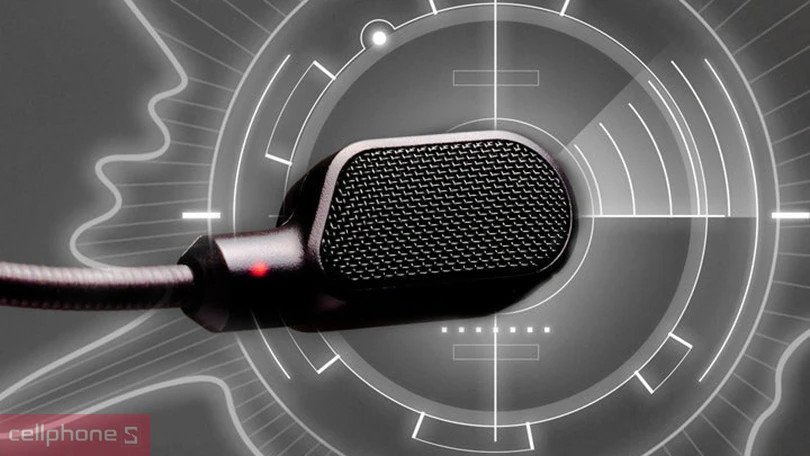 Micro khử ồn của tai nghe HyperX Cloud 3 với đèn báo