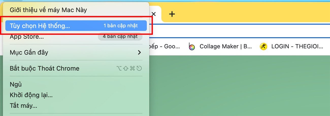 Mở cài đặt hệ thống trên MacOS để kết nối tai nghe Bluetooth