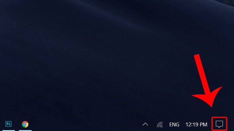 Mở Trung tâm Hành động Windows 10