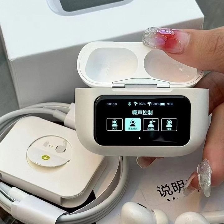 Người dùng đang đeo tai nghe A9 Pro chính hãng để trải nghiệm âm nhạc