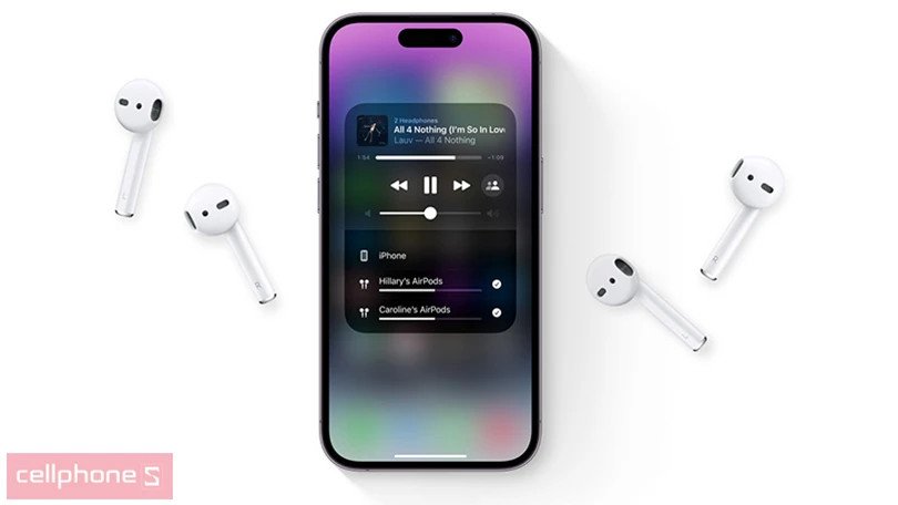 Người dùng tương tác với Siri bằng giọng nói qua tai nghe AirPods 2