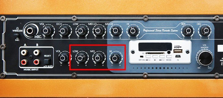 Quy tắc hình chữ "V" khi điều chỉnh dải tần âm thanh trên loa Bluetooth