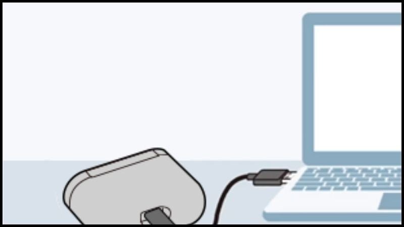 Sạc tai nghe Bluetooth bằng cổng USB của laptop