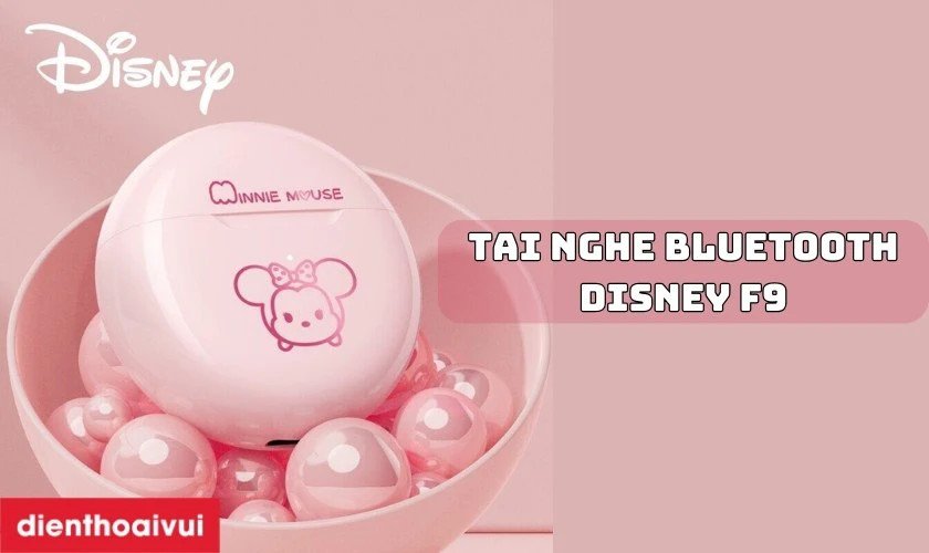 Tai nghe bluetooth Disney F9 với thiết kế nhỏ gọn và màu sắc trẻ trung