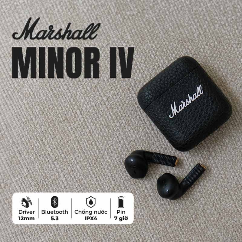 Tai nghe Bluetooth Marshall Minor 4 có logo
