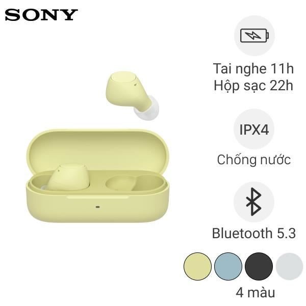 Tai nghe bluetooth Sony WF-C510 màu đen, thiết kế in-ear.