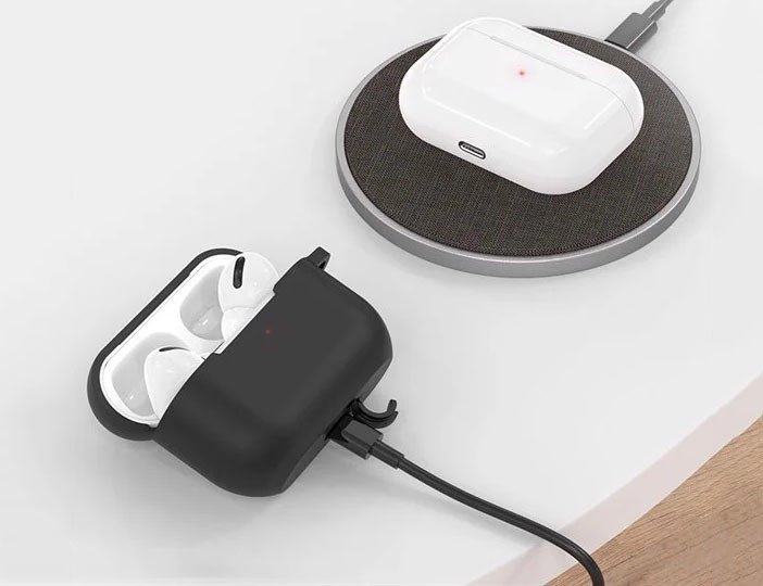 Tai nghe Bluetooth True Wireless Hoco ES42 màu trắng với vỏ silicon