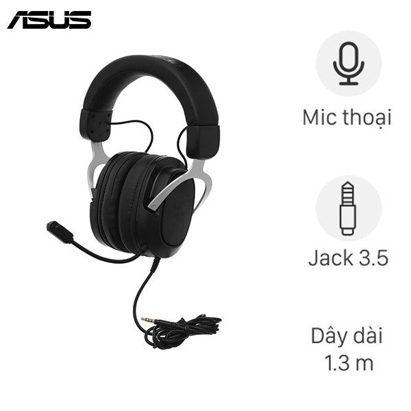 Tai nghe chụp tai gaming Asus TUF H3 đen đỏ, thiết kế hầm hố cho game thủ
