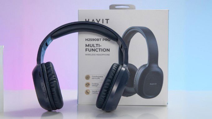 Tai nghe chụp tai Havit H2590BT Pro màu đen gấp gọn
