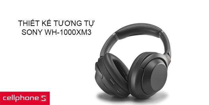 Tai nghe chụp tai Sony WH-1000XM4 với thiết kế gọn gàng, êm ái