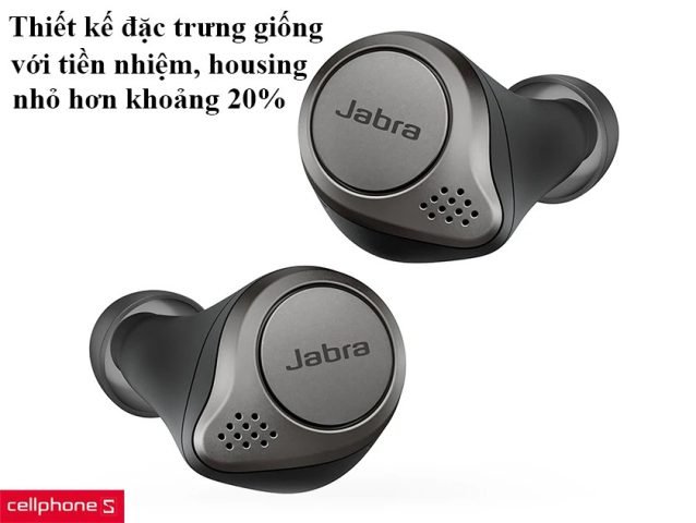 Tai nghe Jabra Elite 75T với thiết kế công thái học nhỏ gọn