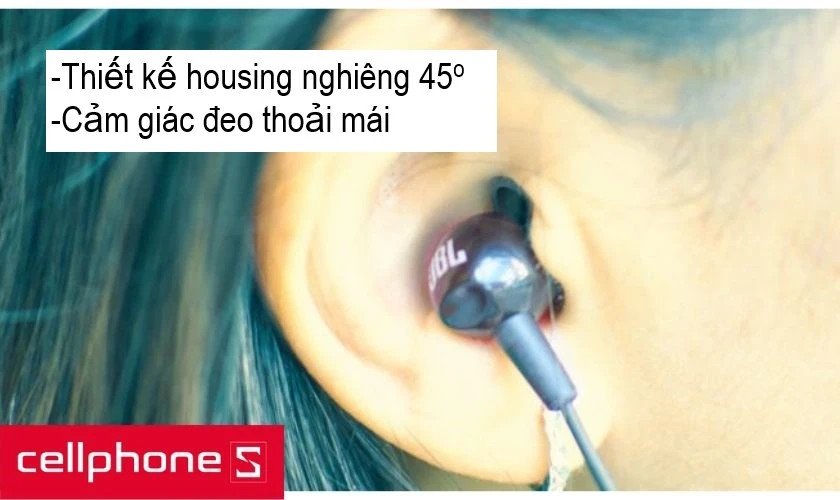 Tai nghe JBL C150SI với thiết kế in-ear công thái học
