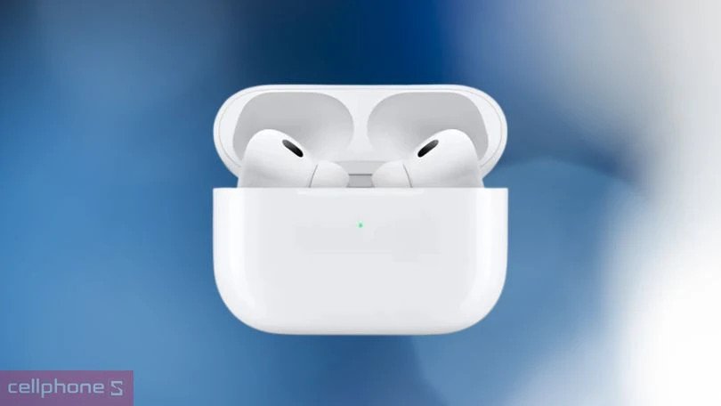 Tai nghe không dây Apple AirPods, thiết kế tối giản và kết nối liền mạch.