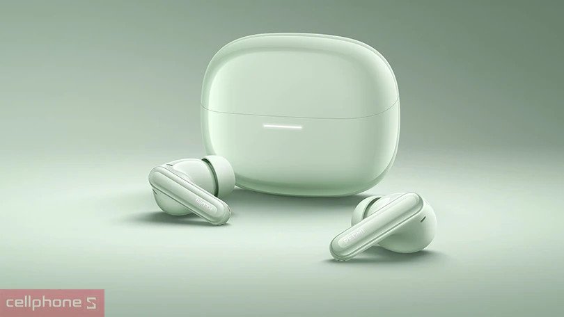 Tai nghe Redmi Buds 6 Pro hiển thị cụm micro AI giúp lọc tiếng ồn hiệu quả trong các cuộc gọi