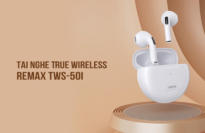 Tai nghe Remax TWS-50 với khả năng khử tiếng ồn ENC giúp đàm thoại rõ nét khi nhận cuộc gọi