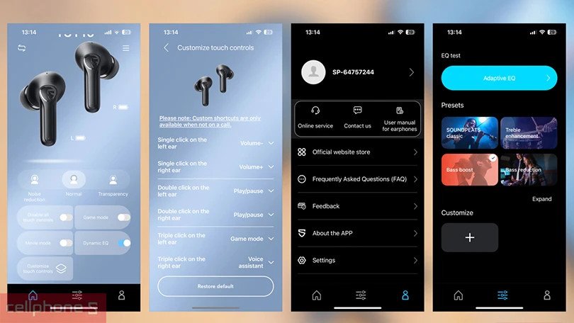 Tai nghe Soundpeats T3 Pro với chế độ Game Mode độ trễ thấp