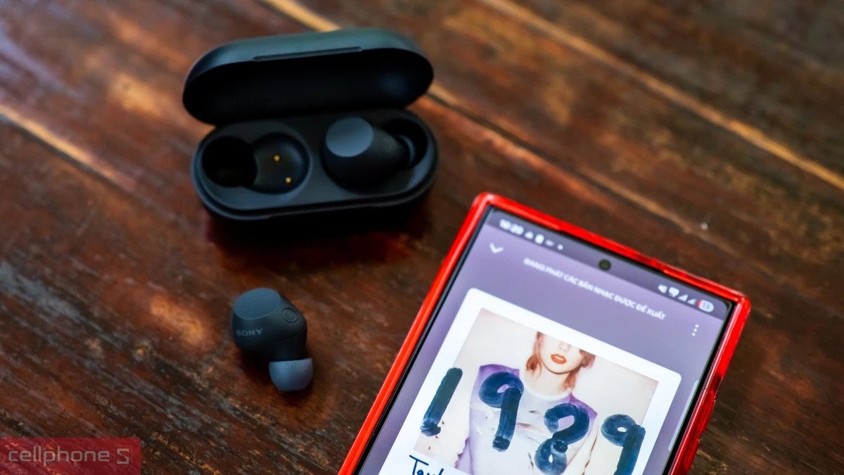 Thiết kế sang trọng của tai nghe in ear Sony WF-1000XM5