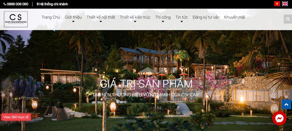 Trang web chính của công ty CS-Home