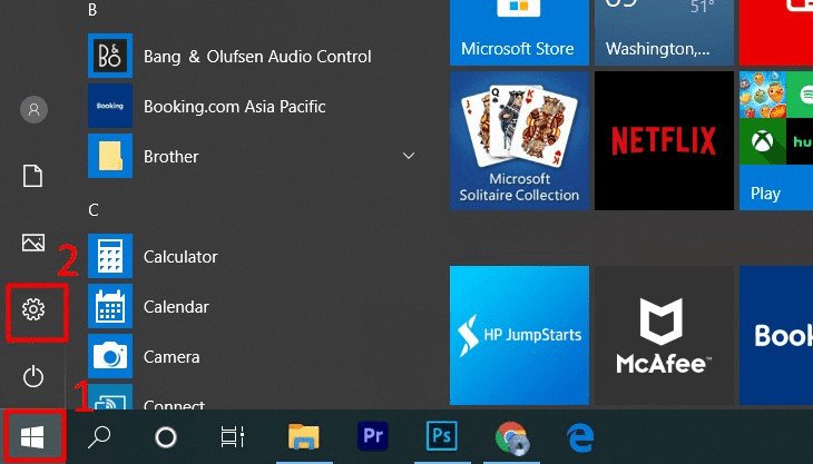 Truy cập cài đặt Bluetooth trên laptop