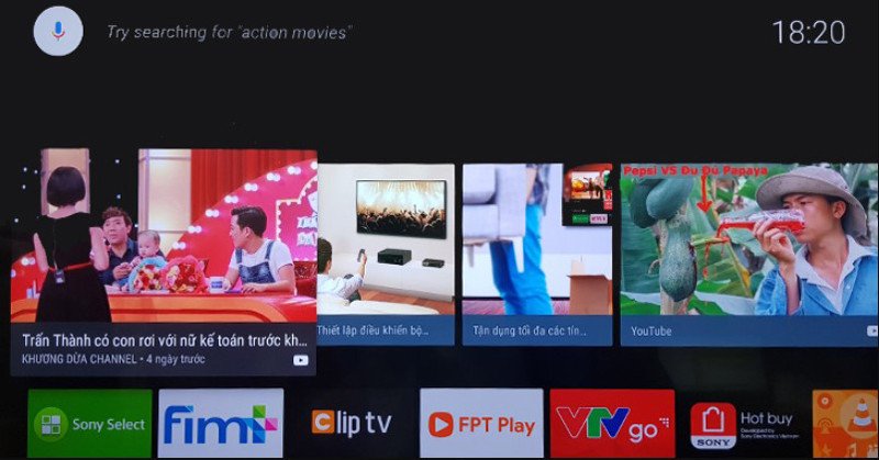 Vào menu Home Tivi