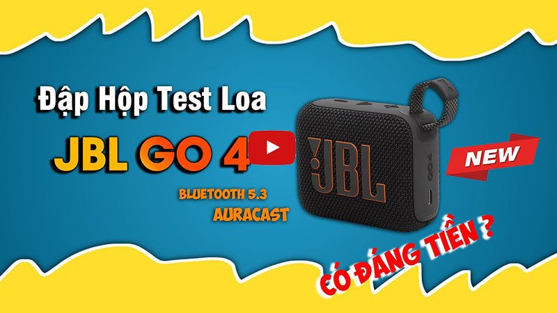 Video review chi tiết Loa JBL Go 4, một trong những lựa chọn hàng đầu cho loa bluetooth hay nhất dưới 1 triệu