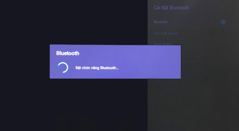 Xác nhận bật tính năng bluetooth cho TV
