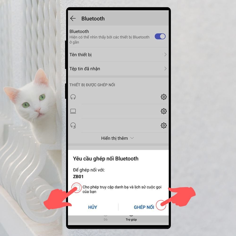 Xác nhận kết nối tai nghe Bluetooth với OPPO thành công